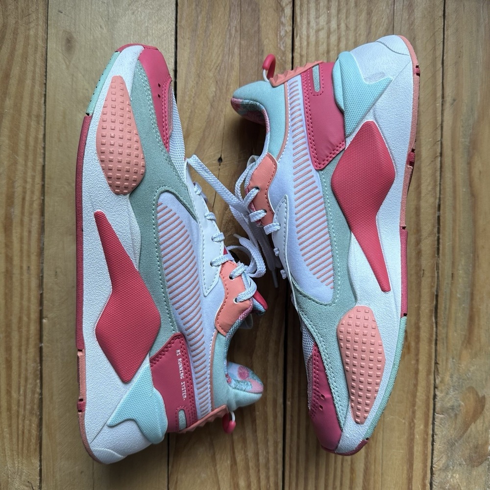 Puma RS-X Flower Aura 2 JR (384651 01) Junior Girl's Shoes Size 7C Pink Flowers